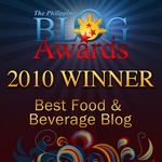Philippine Blog Awards 2010 Food and Beverage Winner