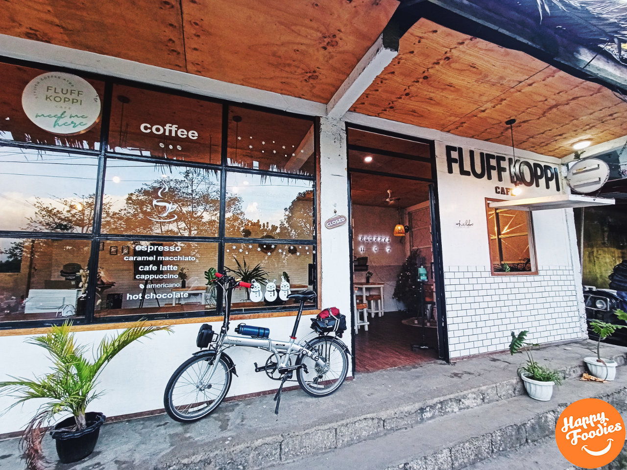 The facade of Fluff Koppi Cafe in Mabitac, Laguna